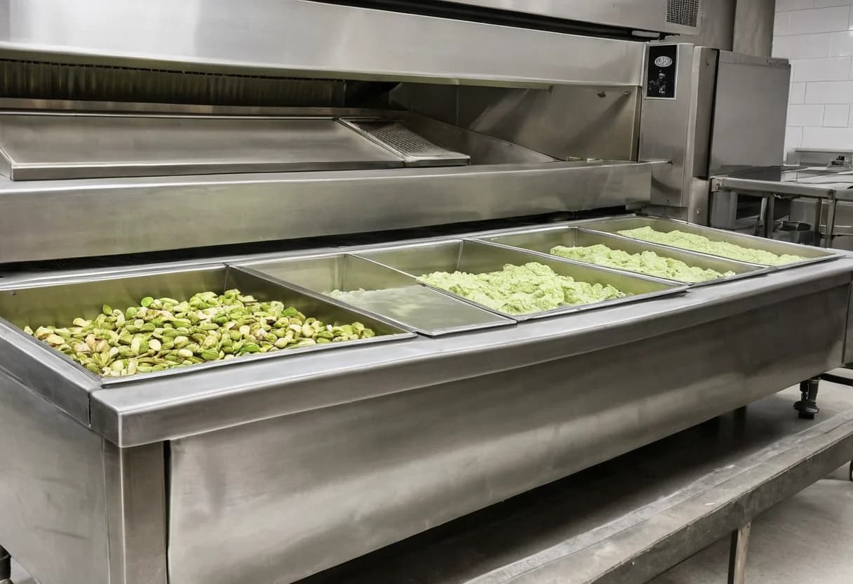 Laboratorul Cosa Dolci, cu mașini de gelato din inox