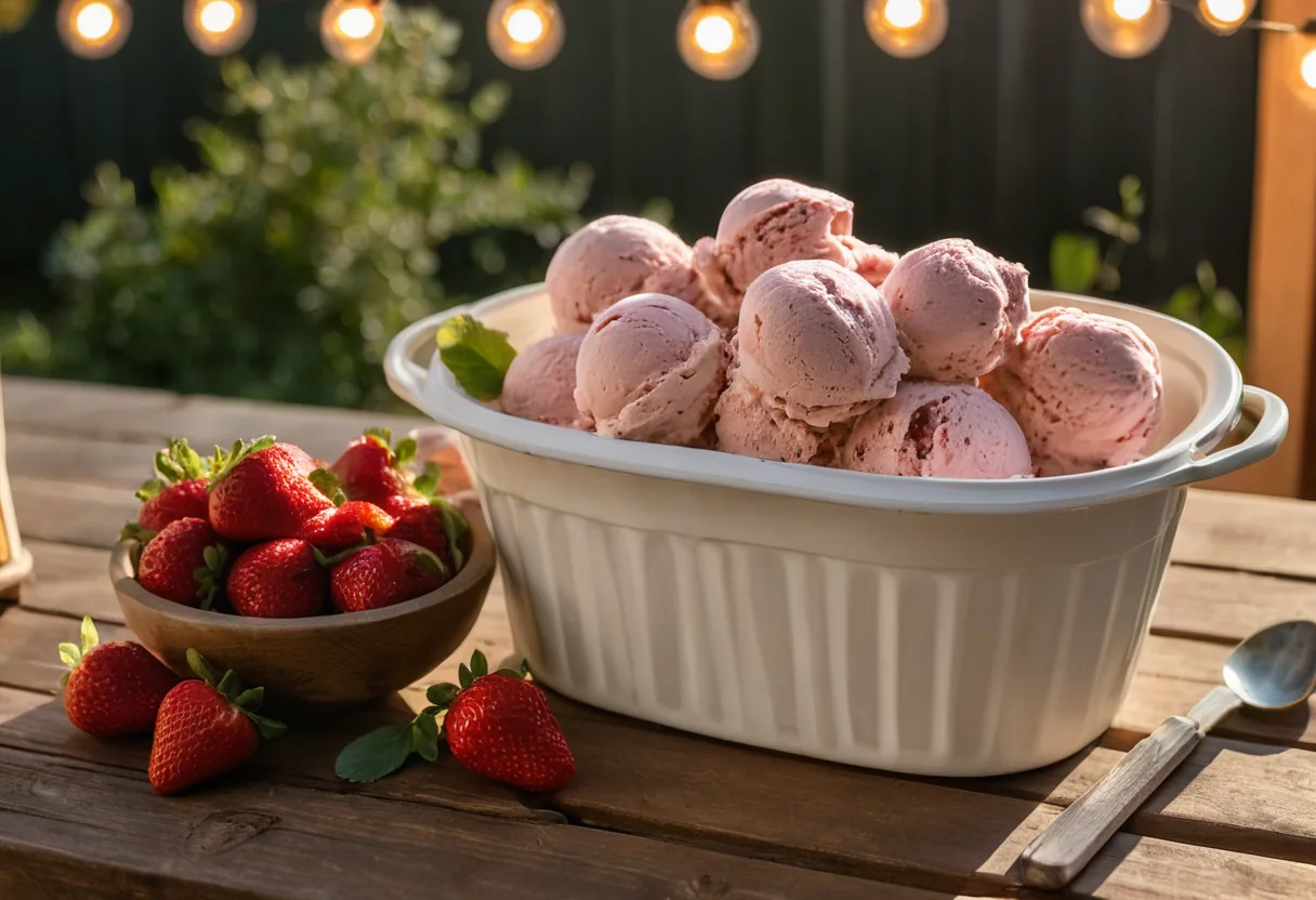 Prieteni care servesc gelato dintr-o cutie Cosa Dolci